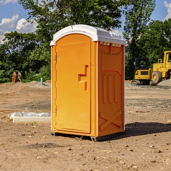 how often are the portable restrooms cleaned and serviced during a rental period in Hemlock Indiana